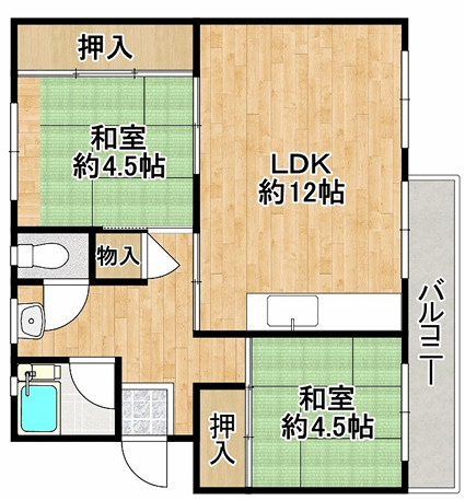 【間取り】 | 浅香山住宅5号棟