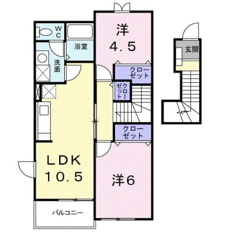 ハイツ　イチロー　Ｂの間取り