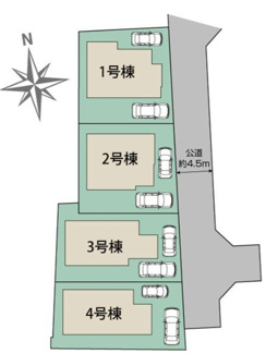 【区画図】 | 【仲介手数料無料！！】日野市日野台2丁目　新築戸建て（全4棟）3号棟　5880万円