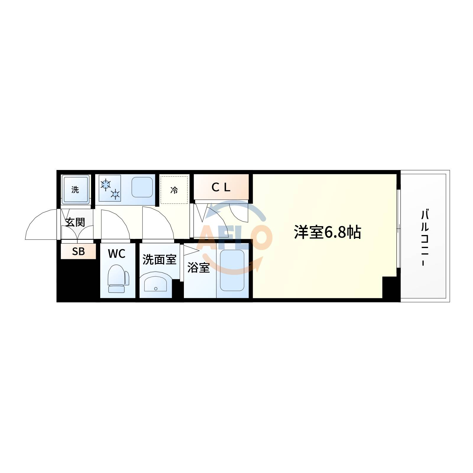 S-RESIDENCE上新庄ascentの間取り|S-RESIDENCE上新庄ascent　間取り