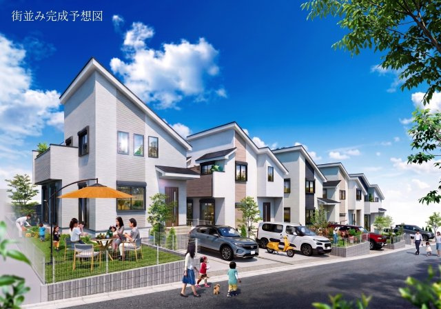 東山田4丁目　1号棟の外観パース|外観パースです