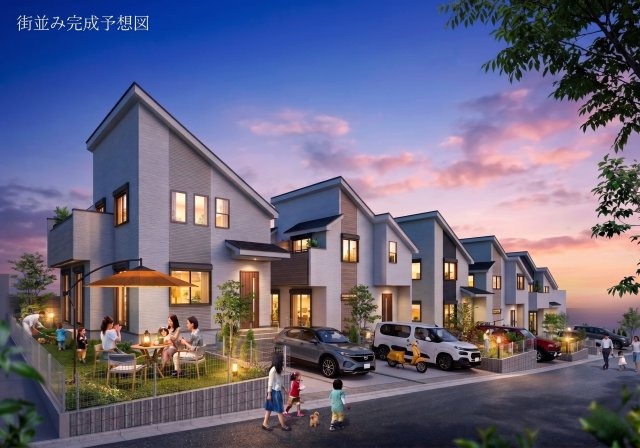 東山田4丁目　2号棟の外観パース|外観パースです