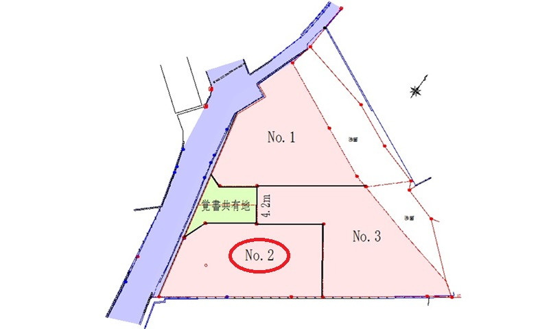 安佐南区大町西１丁目の土地図