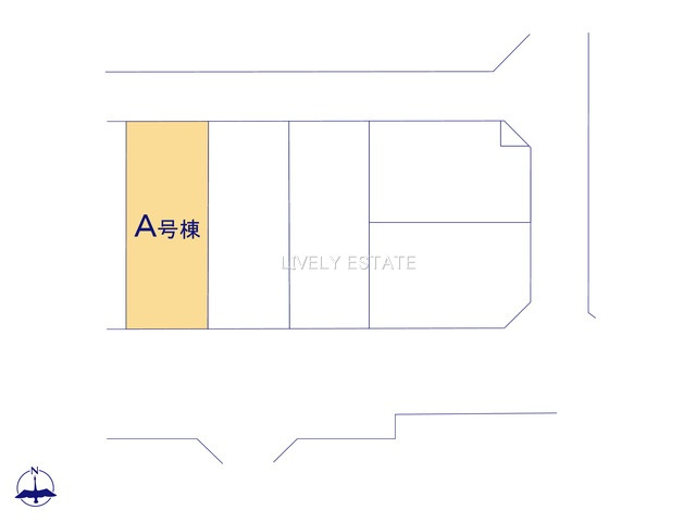 草加市氷川町 新築分譲住宅 全5棟 A号棟の区画図