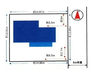 坂戸市清水町中古戸建の区画図