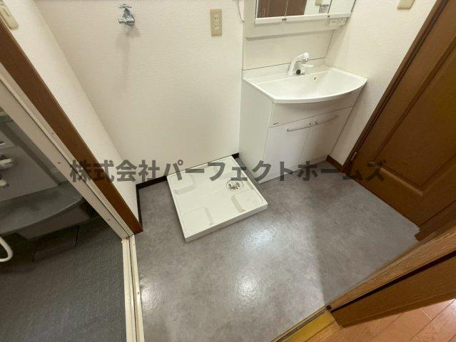 茄子作3丁目戸建　賃貸の洗面所|広い洗面スペース