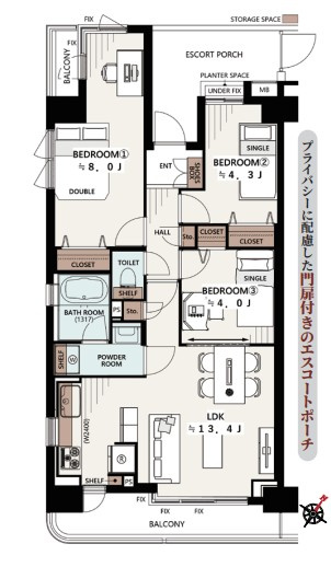 マークミュー横濱シティフロントの間取り