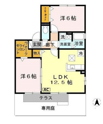グリーンフィールドB棟の間取り
