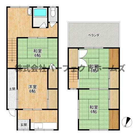 出口2丁目戸建　賃貸の間取り