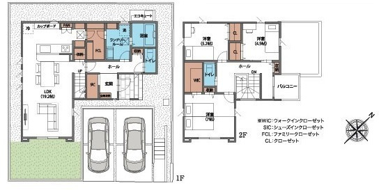 鶴ヶ島市脚折　新築分譲　東武東上線『若葉駅』徒歩19分　【第一小学区】の間取り