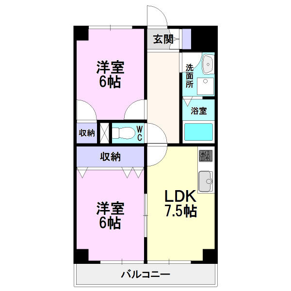 アドラーブル鳥羽見の間取り