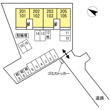 COZYマンションの区画図