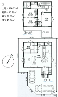 【参考プラン】 | 【仲介手数料無料！！】日野市神明1丁目　建築条件付き売地（全7区画）No7区画　4690万円 | ③