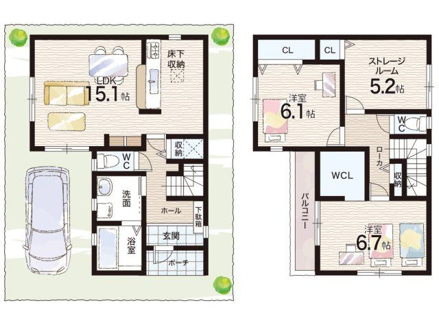 明石市二見町西二見　第16期　新築一戸建ての間取り|1号地