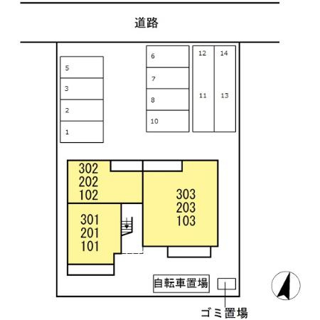 ヴィルヌーヴ　ドゥの区画図