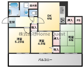 【間取り】 | シャルム小阪壱番館