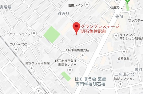 グランプレステージ明石魚住駅前　1階の地図