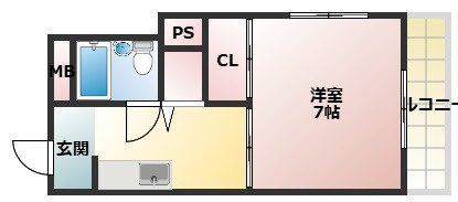 コーポラス野里の間取り
