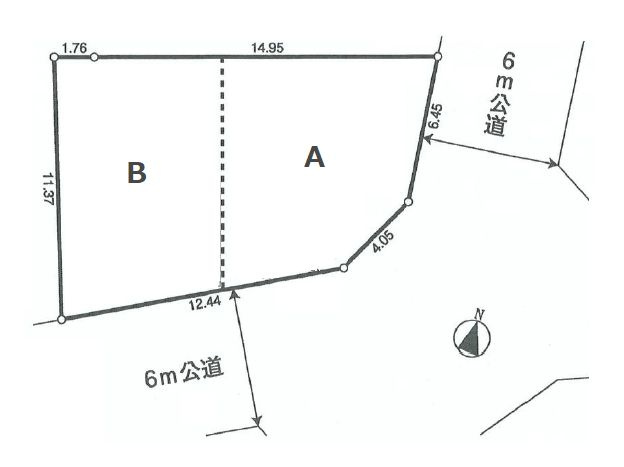 【区画図】 | 板橋区四葉１丁目　売地　A区画 | 下赤塚駅徒歩14分の好立地に全2区画が登場です