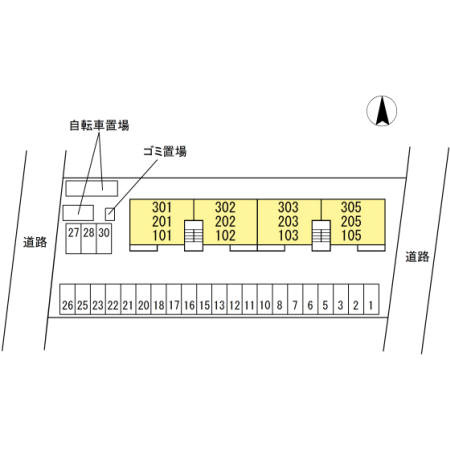 イーストピア手城の区画図