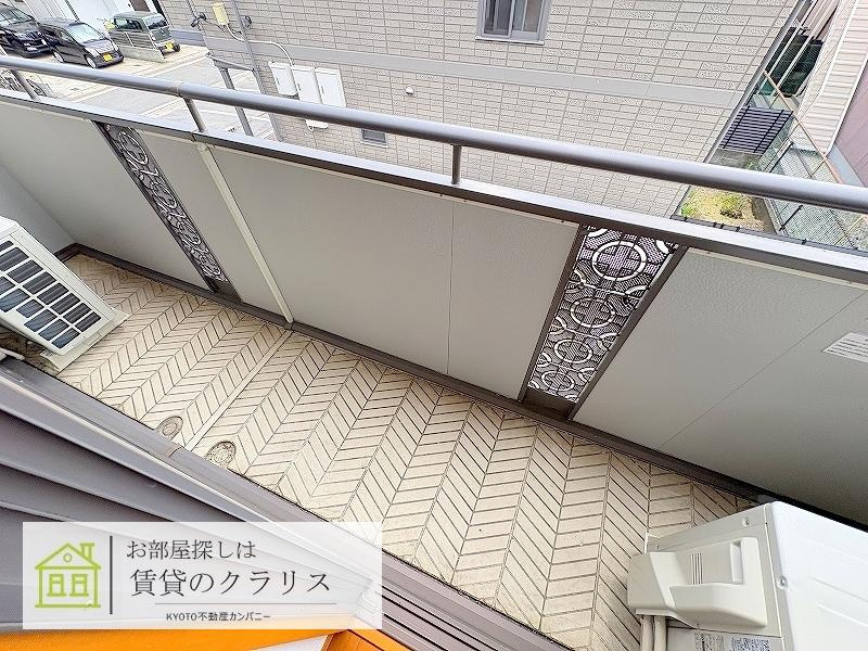 リサージュ桂B棟のバルコニー