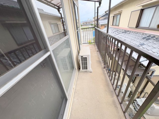 ツクモハイツのバルコニー