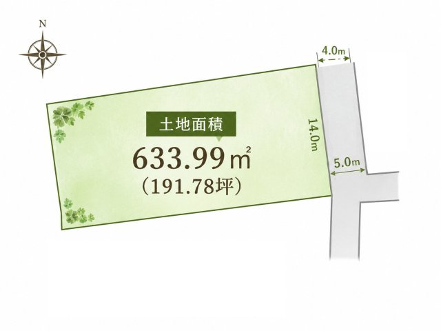 いわき市錦町鳥居西　売地の土地図|小学校が近く、お子様の通学も安心♪