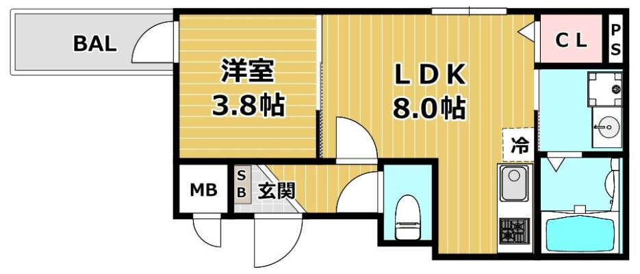 サフィールロジェ大阪城公園の間取り
