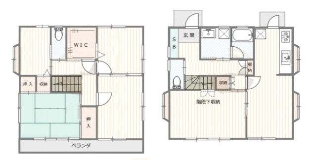 坂戸市にっさい花みず木中古戸建の間取り