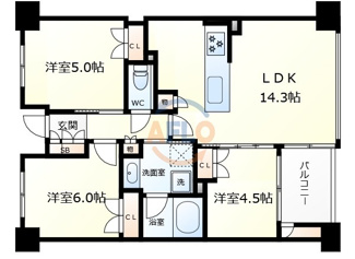 【間取り】 | リバーガーデン四天王寺 | リバーガーデン四天王寺　間取り