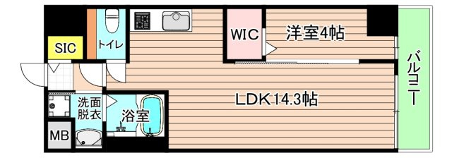 大阪市都島区高倉町１丁目の賃貸マンションの間取り