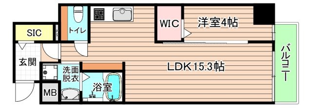 大阪市都島区高倉町１丁目の賃貸マンションの間取り