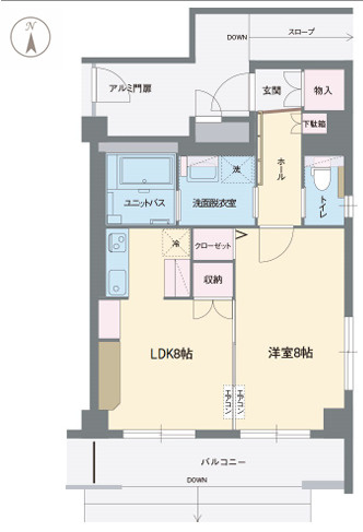 ヴィラ停雲の間取り