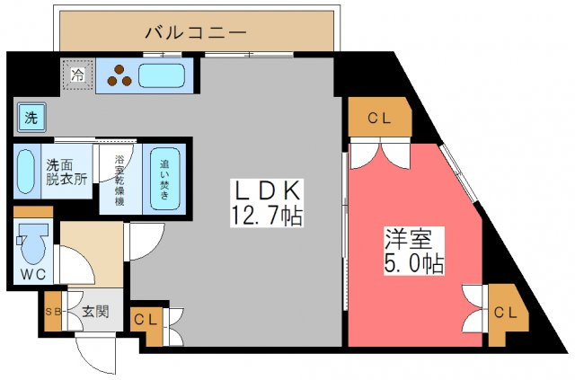 レジディア笹塚Ⅱの間取り