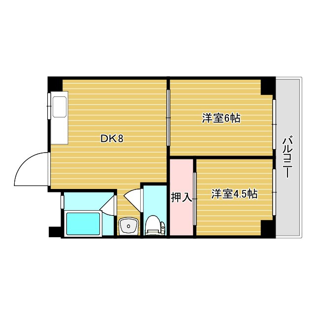 NDYハイツ甲子園の間取り