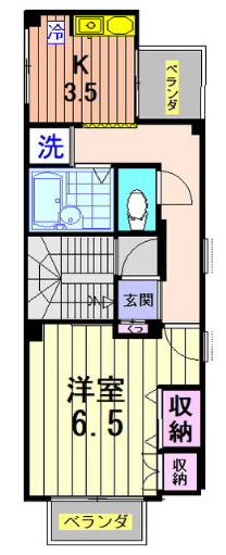 杉並区高円寺北２丁目の賃貸マンションの間取り