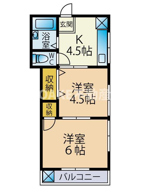 第２秀月荘の間取り