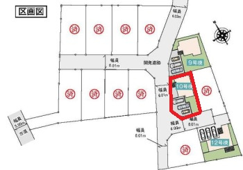 【区画図】 | いろどりアイタウン栃木市大宮町22-P1　 | 【全13区画】残り2棟となりました☆