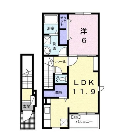 アムール　Ｄ棟の間取り