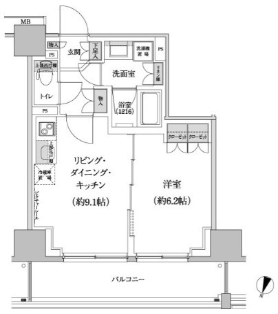 パークハビオ渋谷本町レジデンスの間取り