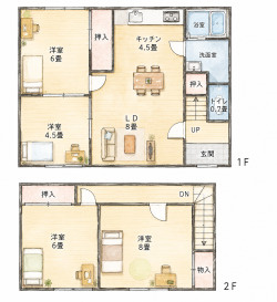 【間取り】 | 4-5-5-18戸建