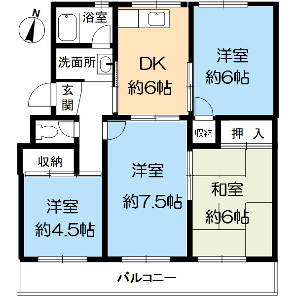 名谷6団地25号棟の間取り