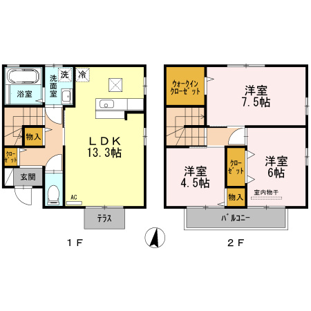 エミネンス手城　B棟の間取り