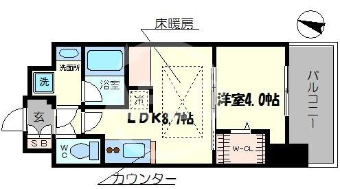 アーバネックス本町の間取り|アーバネックス本町　開放感ある間取り