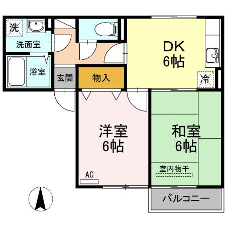 セジュール笠原　A棟の間取り
