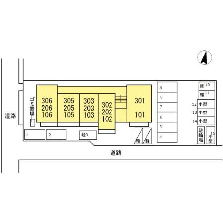 プレジール手城の区画図