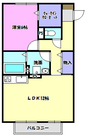 フルールAの間取り