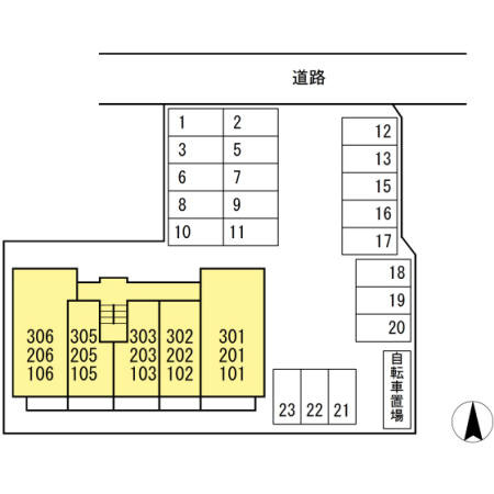 ＧＴＲ手城の区画図