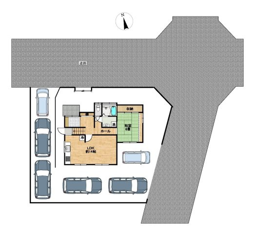 石井町藍畑字竜王中古戸建の区画図