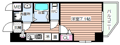 【間取り】 | エイペックス京町堀2